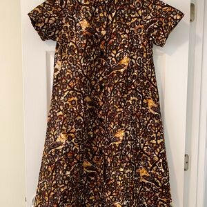Swahili Coast Floral Bird Print Dress